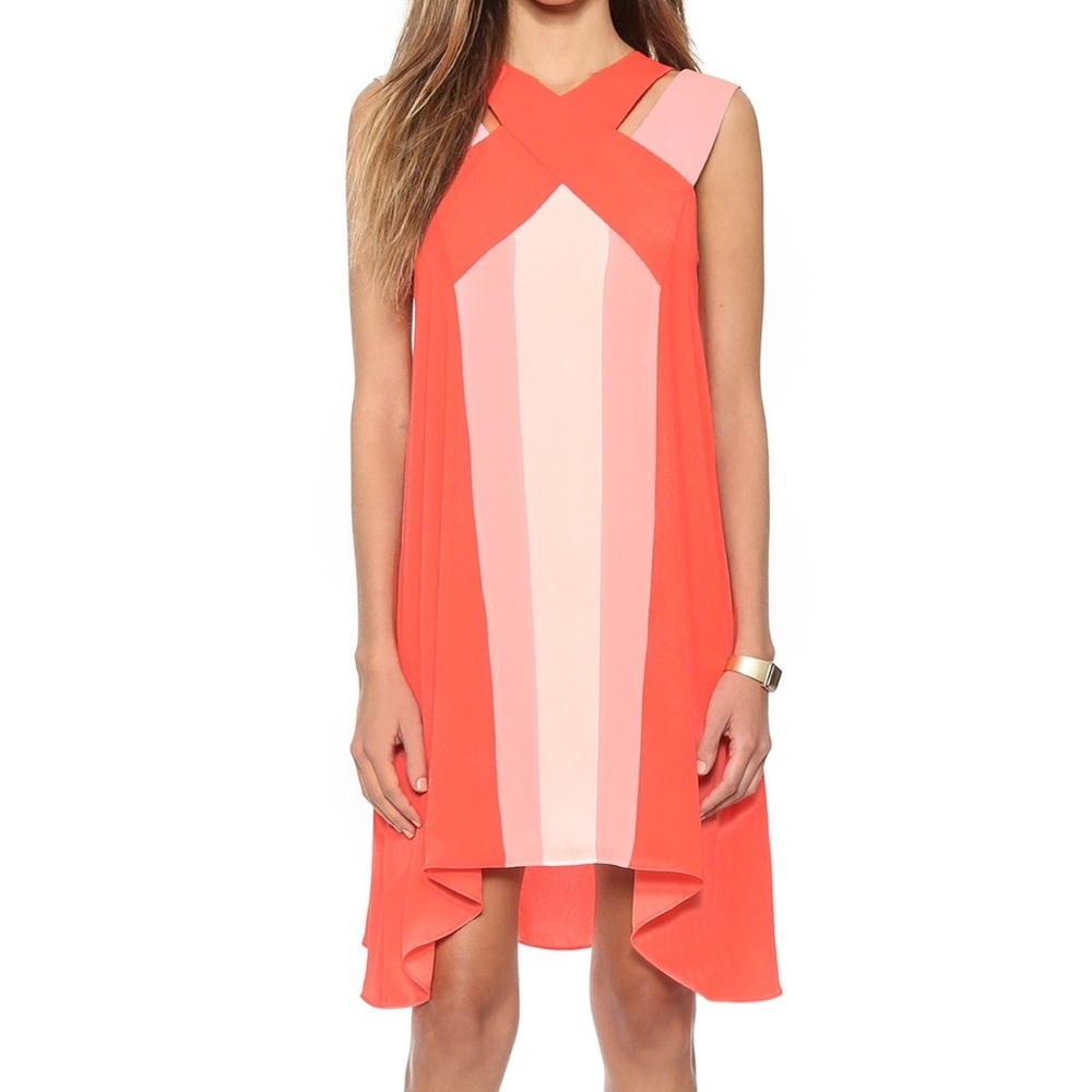 Crossover Neckline Swing Dress